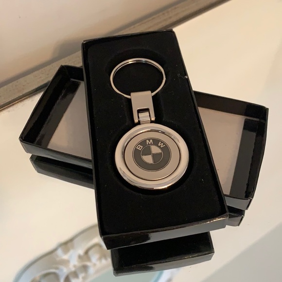 NWOT BMW Matt Charcoal Grey & Silver Car Fob